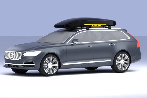 Krocksäkra MIM Carrier Skidbox på Volvo V90